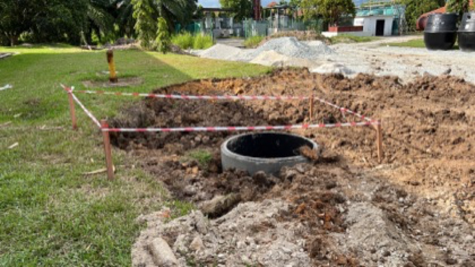 Sewerage line trenching and utility infrastructure works by SG Terra Construction